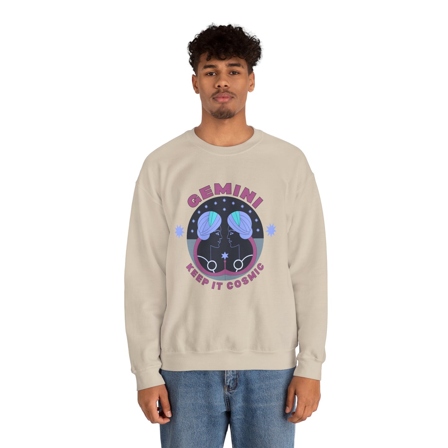Keep It Cosmic - Retro Star Sign Astro Sweatshirt | Gemini