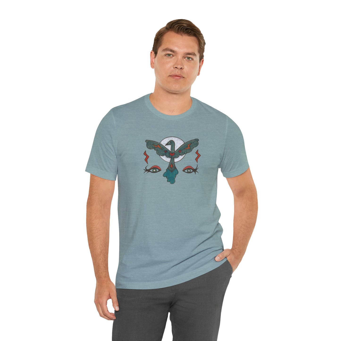 Feel to See Moon T-Shirt Tee | Esoteric Eyes Cosmic Art Tee (Unisex)