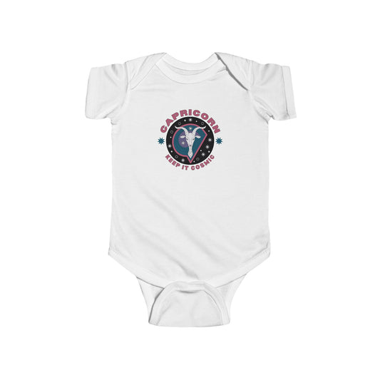 Capricorn Baby Onesie | Keep it Cosmic Zodiac Cotton Bodysuit for Babies 0-24M