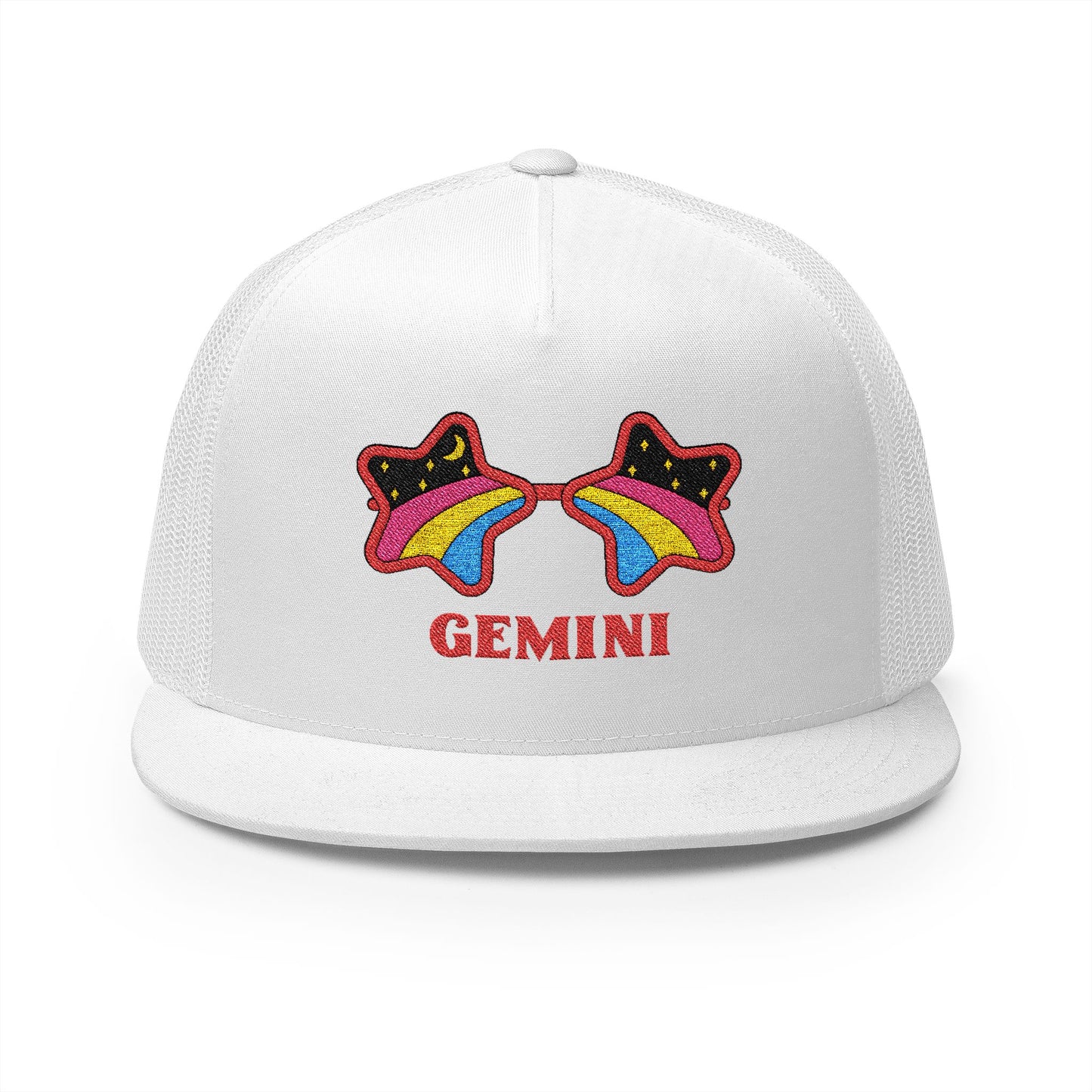 Retro Zodiac Sign Trucker Hat — Gemini