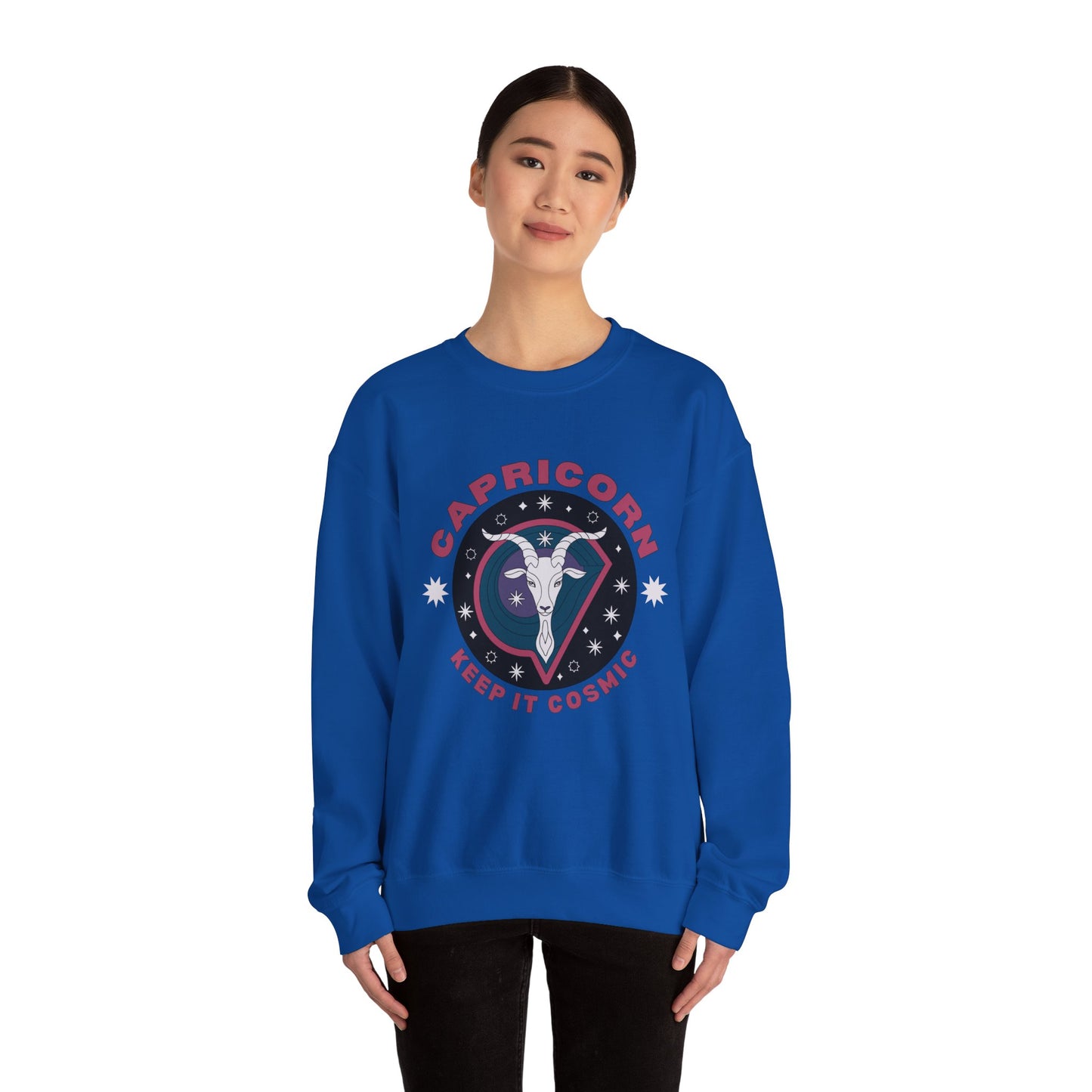 Keep It Cosmic - Retro Star Sign Astro Sweatshirt | Capricorn