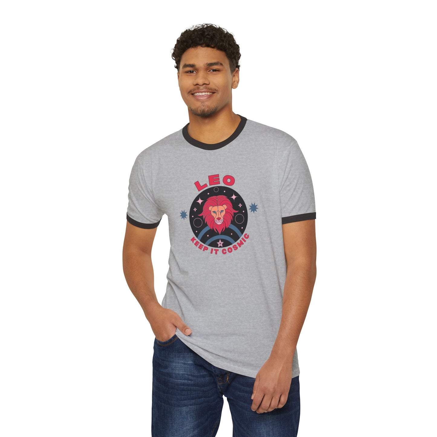 Keep it Cosmic Astrology Retro Ringer Tee — Leo Zodiac T-Shirt