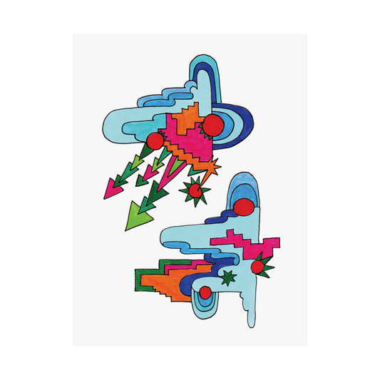 Cloud Split Abstract Art Print