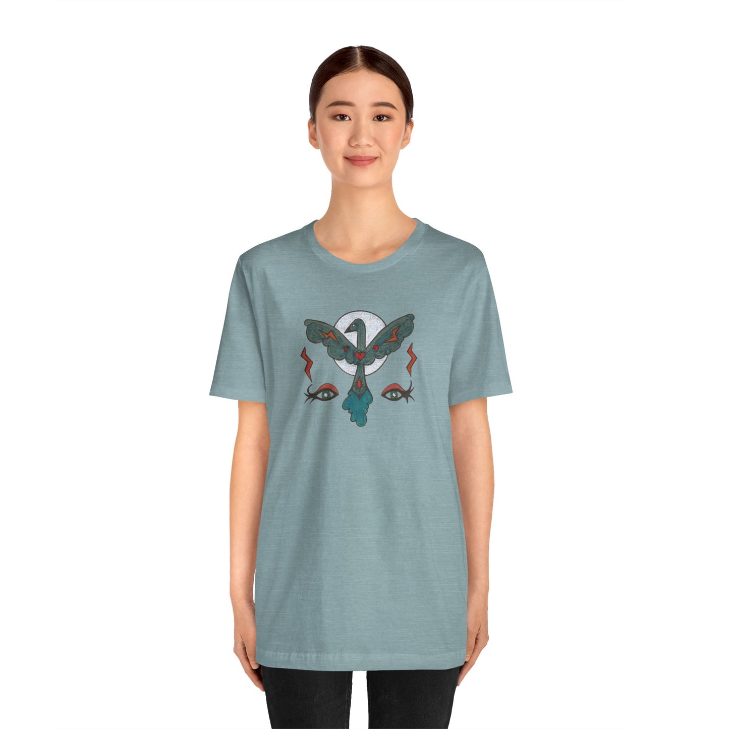 Feel to See Moon T-Shirt Tee | Esoteric Eyes Cosmic Art Tee (Unisex)