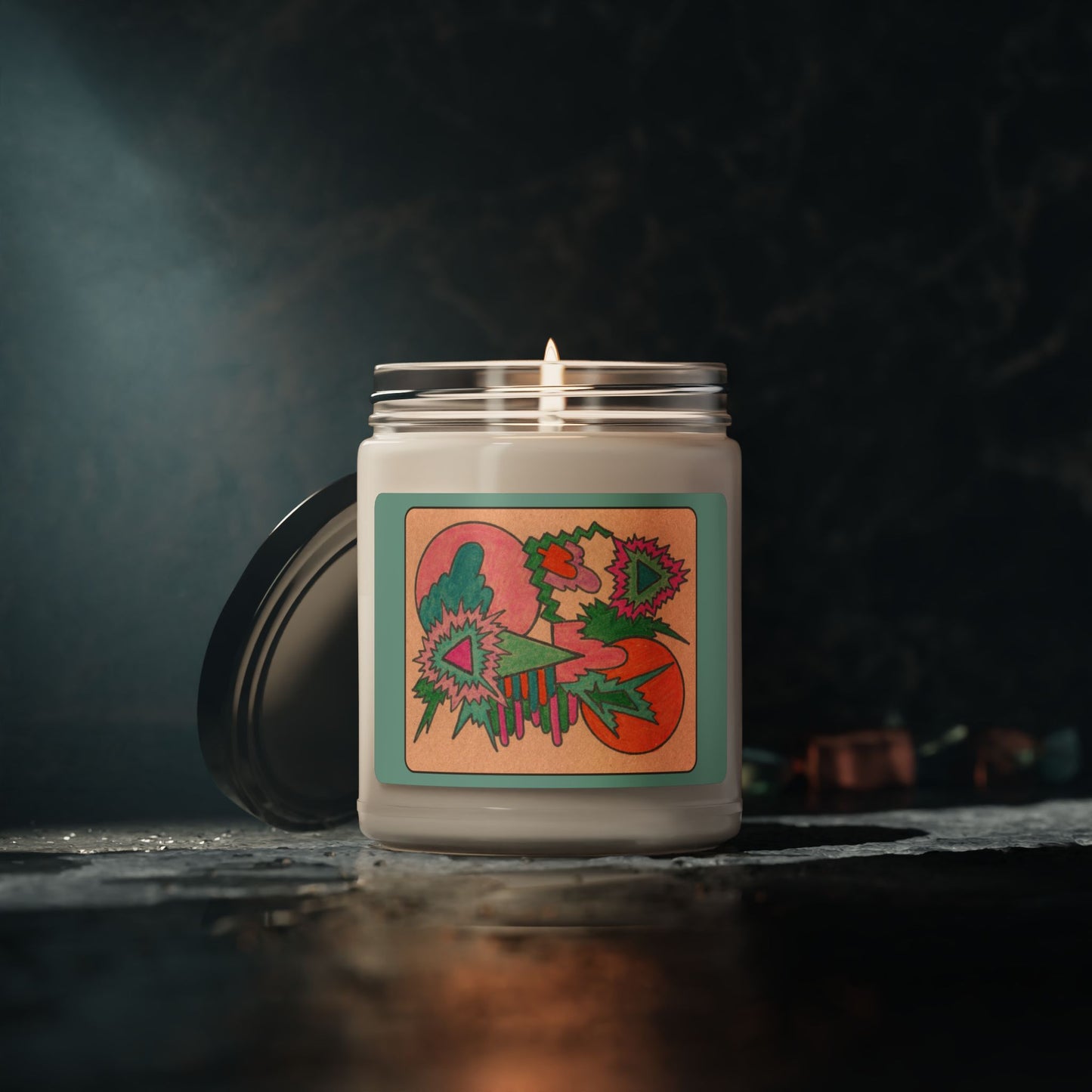 Colorful Abstract Cosmic Illustration Candle