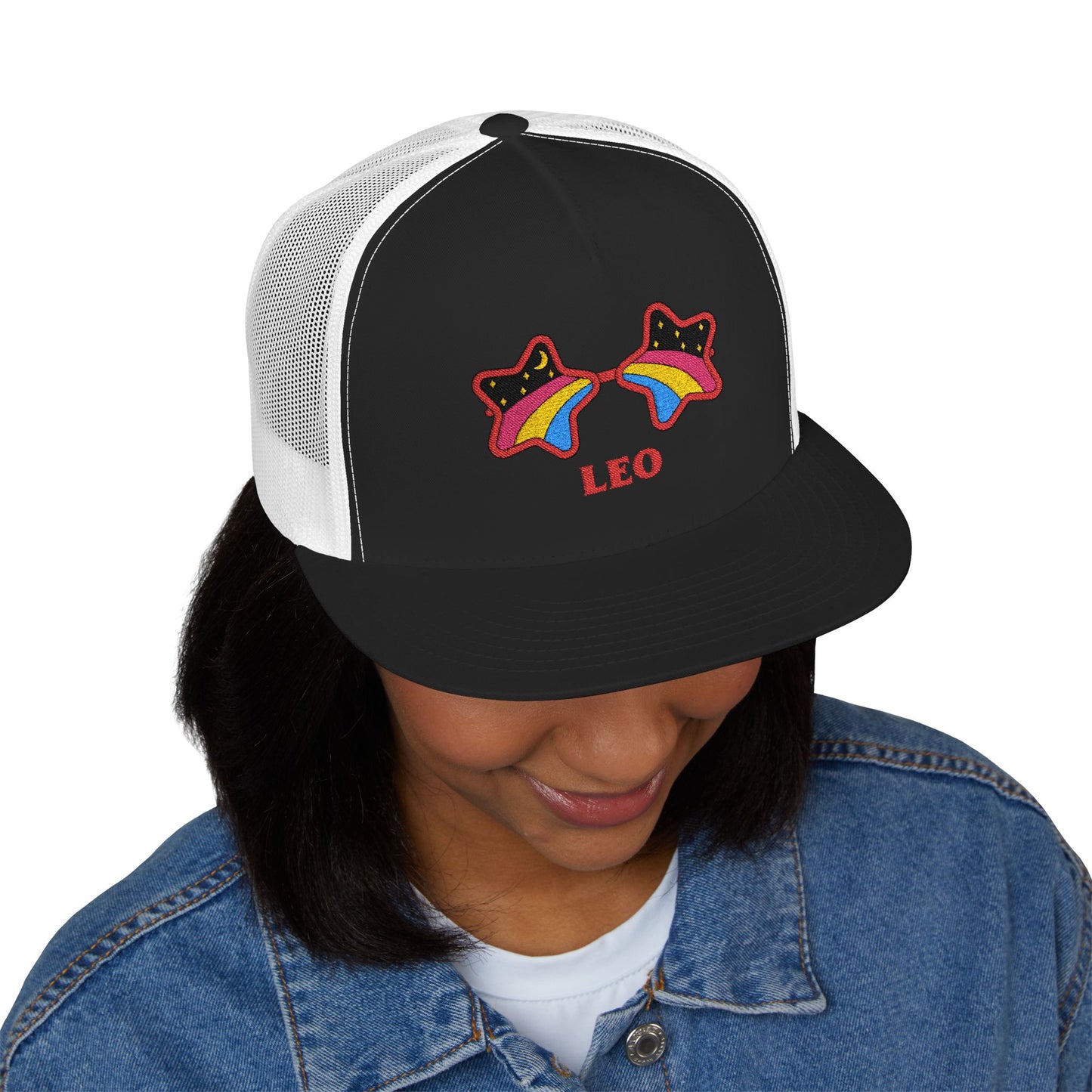 Retro Zodiac Sign Trucker Hat — Leo