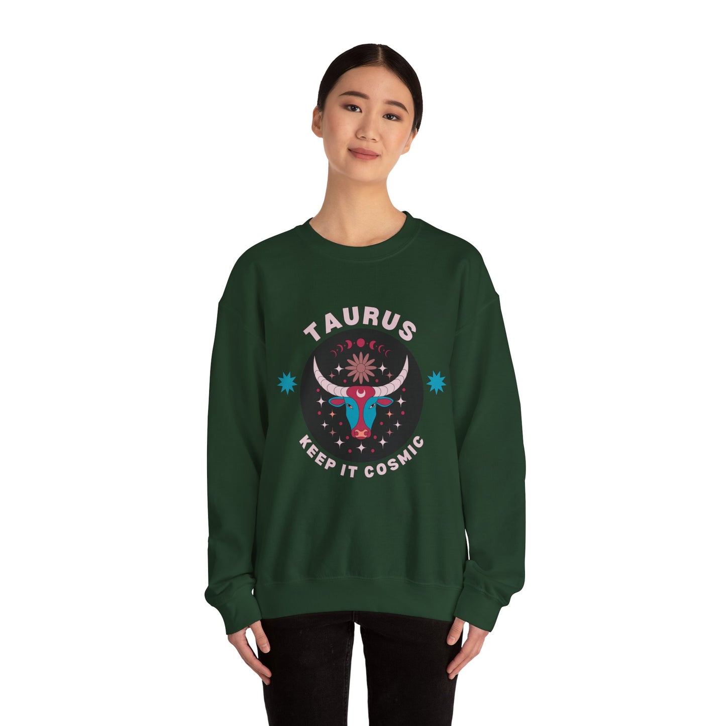 Keep It Cosmic - Retro Star Sign Astro Sweatshirt | Taurus