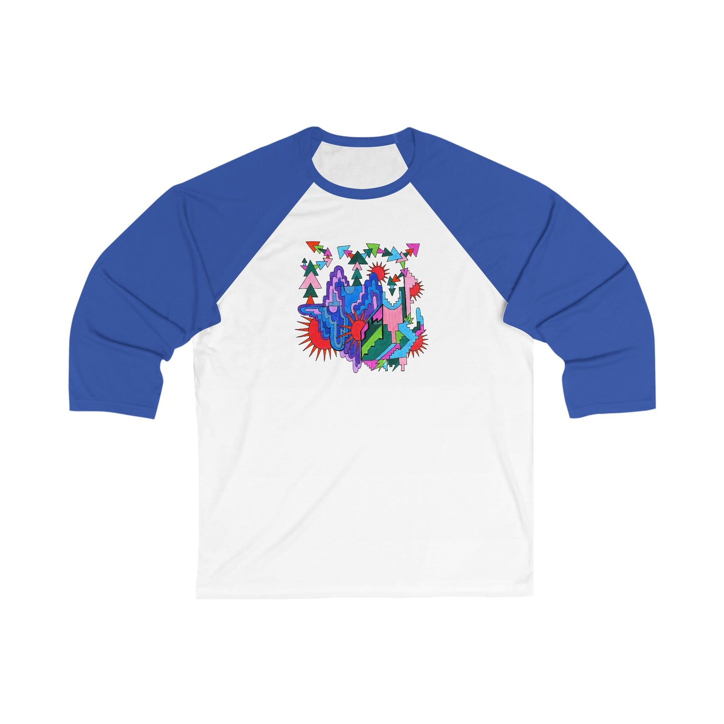 Many Suns | Unisex Abstract Art Baseball Tee