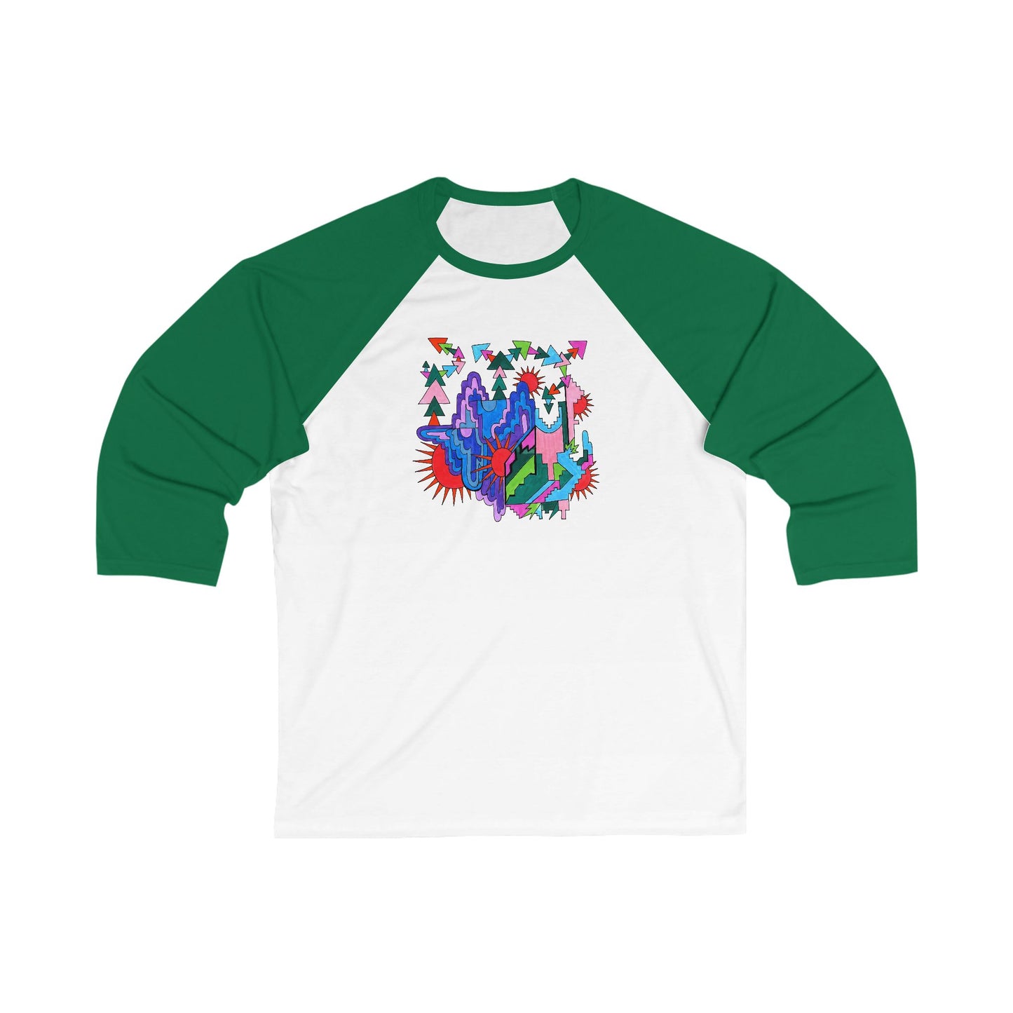 Many Suns | Unisex Abstract Art Baseball Tee