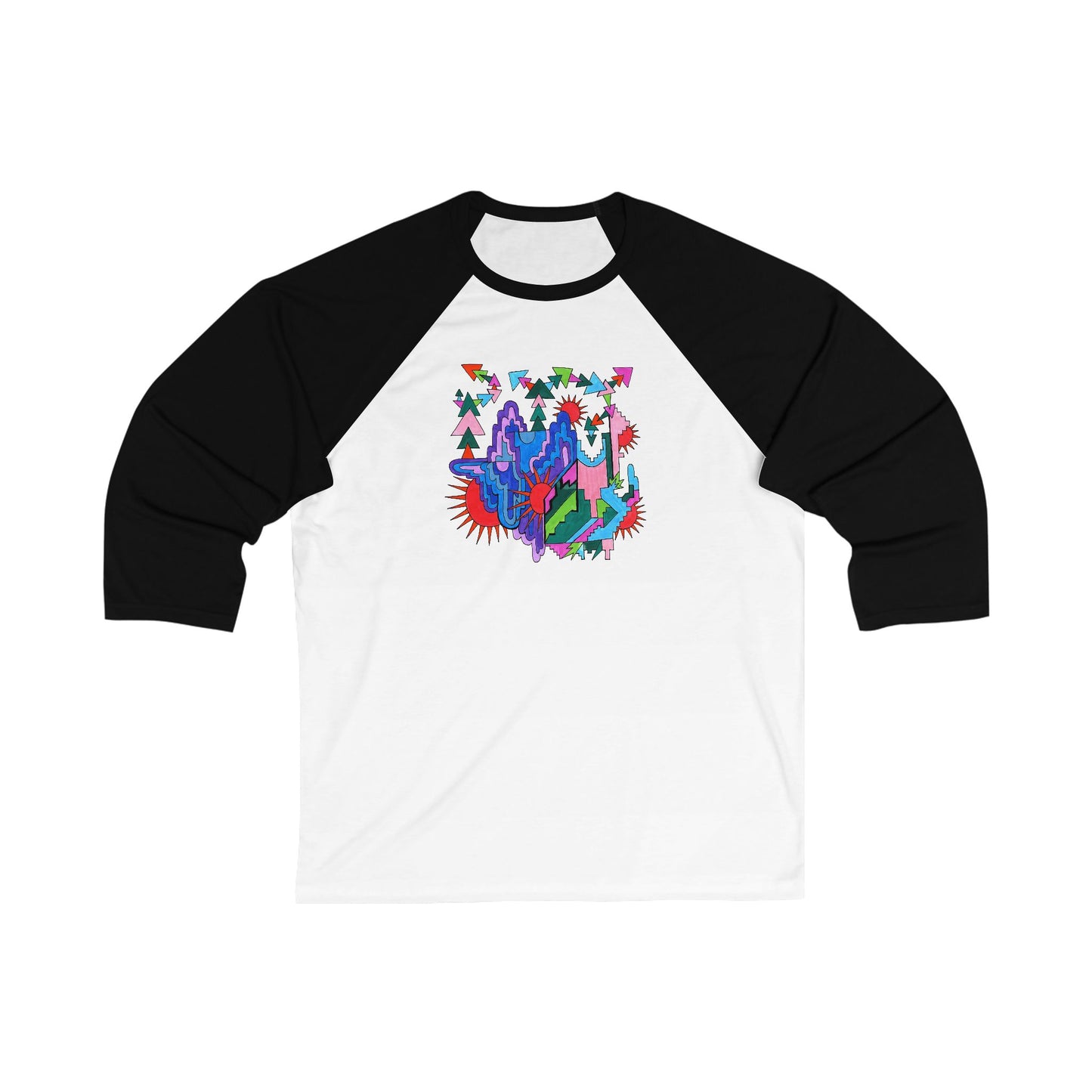 Many Suns | Unisex Abstract Art Baseball Tee