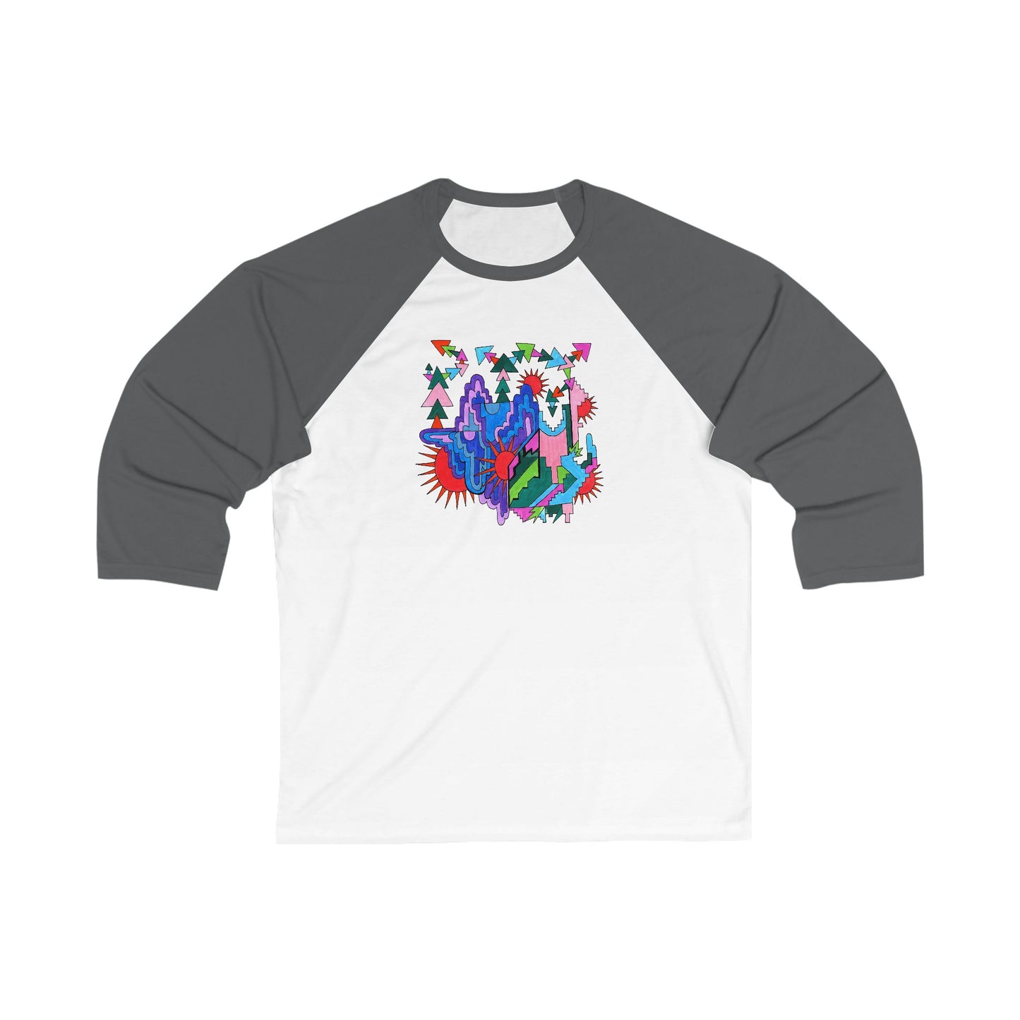 Many Suns | Unisex Abstract Art Baseball Tee
