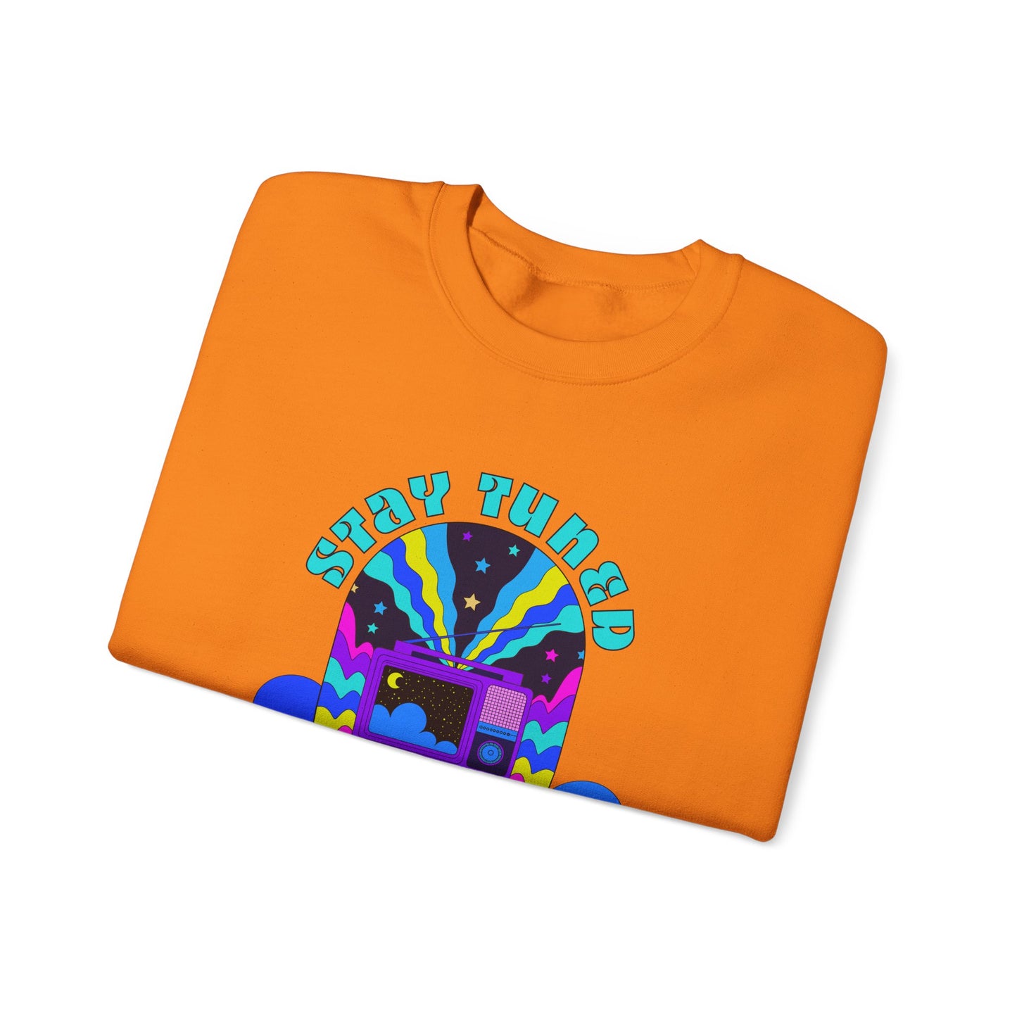 Stay Tuned Cosmic Retro Sweatshirt - Dayglow Celestial Crewneck
