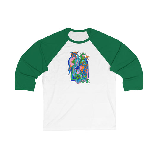 Cosmic Pulse | Unisex Maximalist Art Baseball Tee