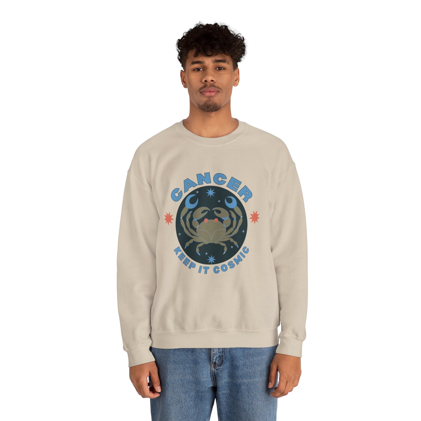 Keep It Cosmic - Retro Star Sign Astro Sweatshirt | Cancer