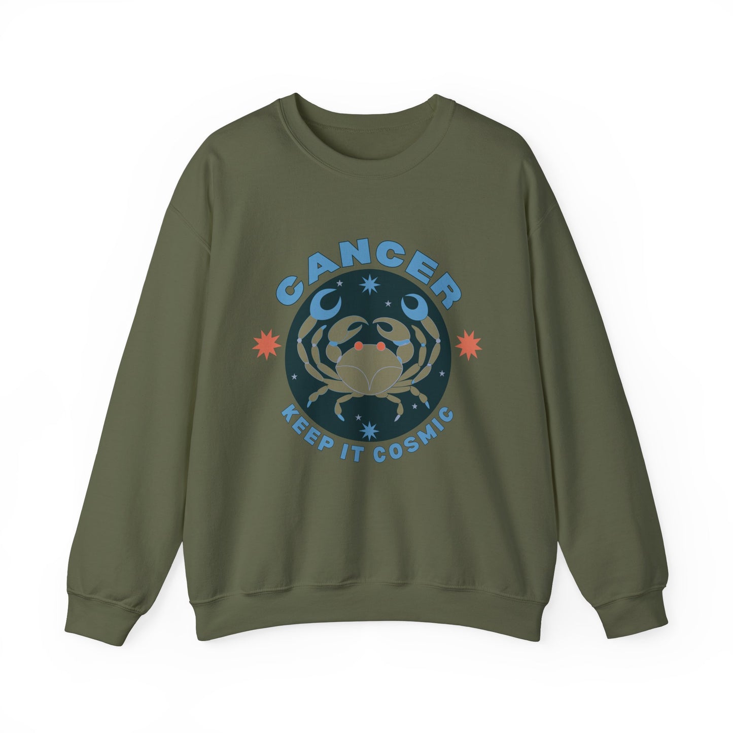 Keep It Cosmic - Retro Star Sign Astro Sweatshirt | Cancer