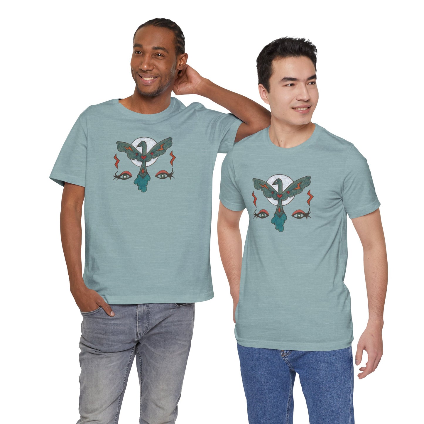 Feel to See Moon T-Shirt Tee | Esoteric Eyes Cosmic Art Tee (Unisex)