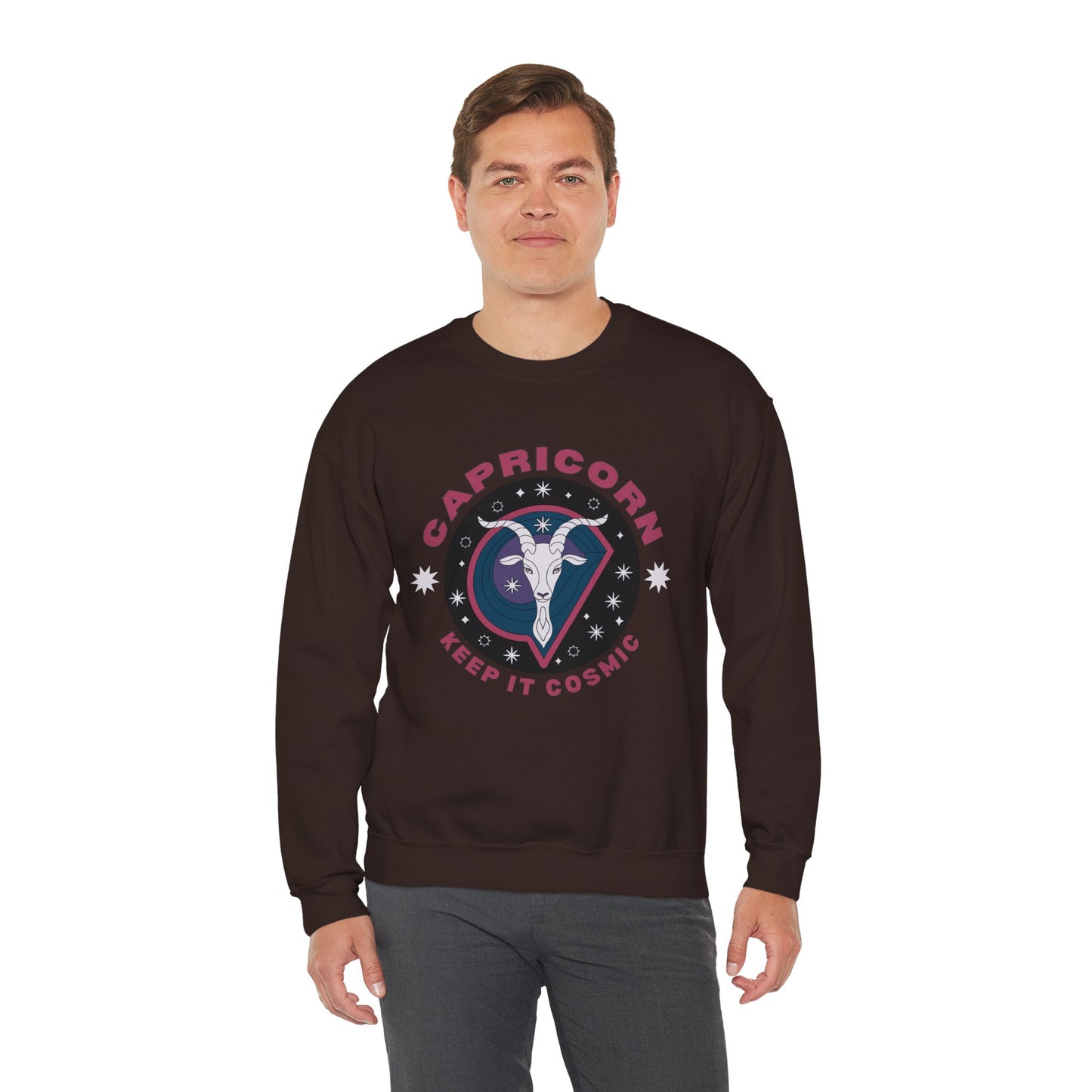 Keep It Cosmic - Retro Star Sign Astro Sweatshirt | Capricorn