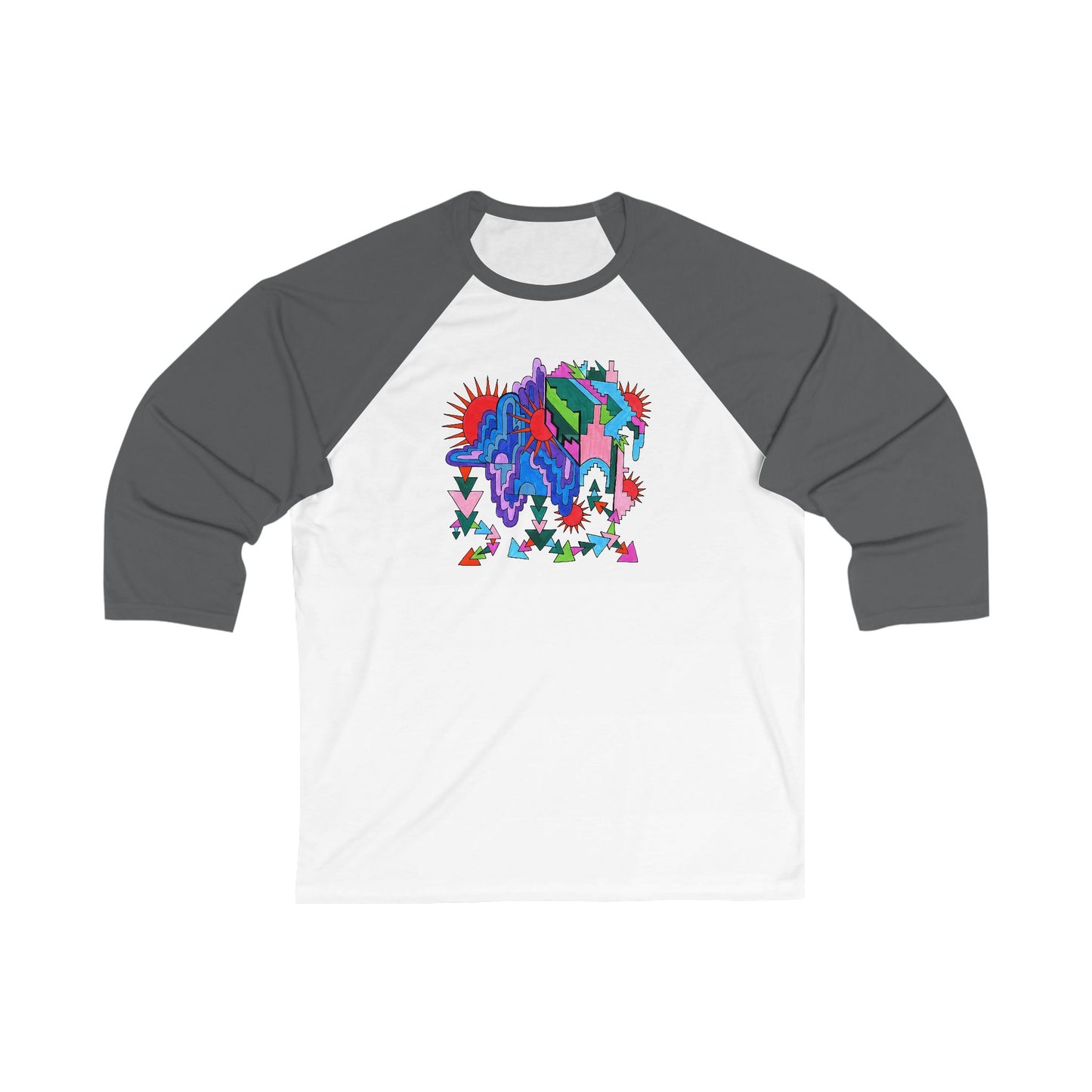 Many Suns | Unisex Abstract Art Baseball Tee