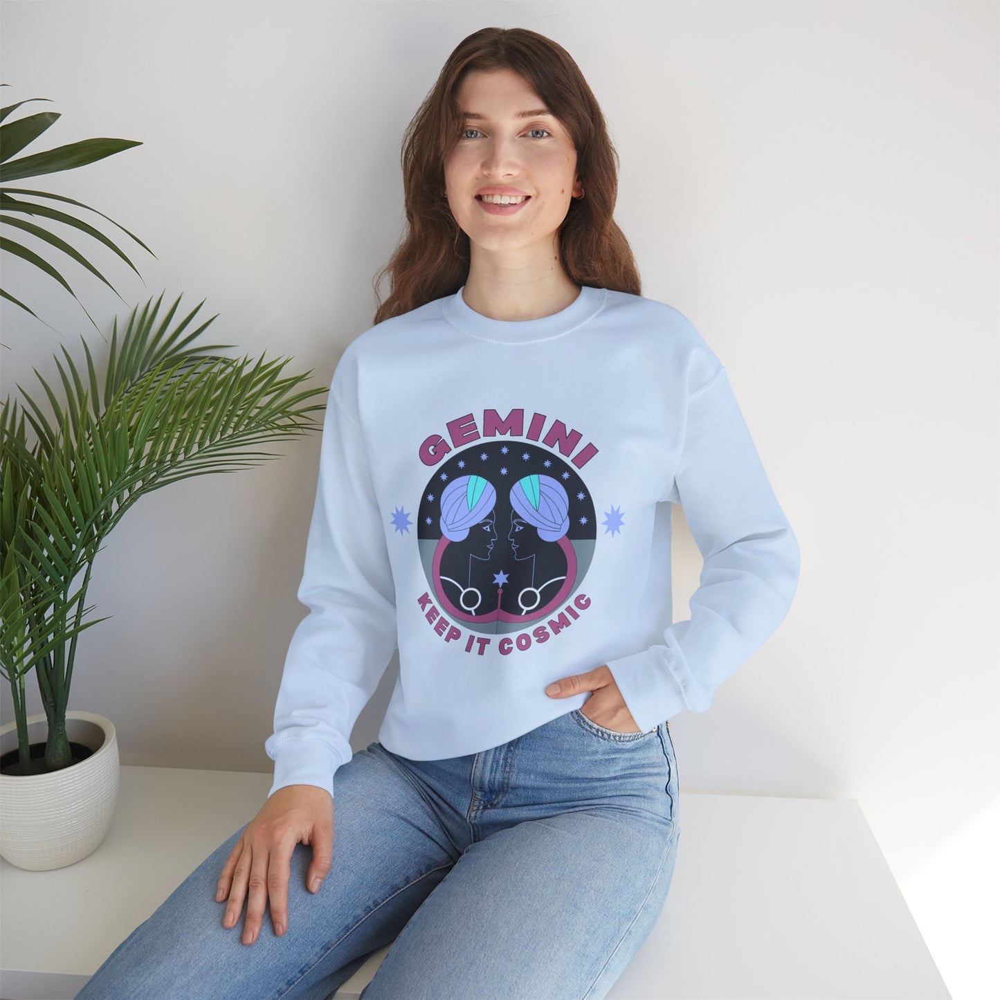 Keep It Cosmic - Retro Star Sign Astro Sweatshirt | Gemini