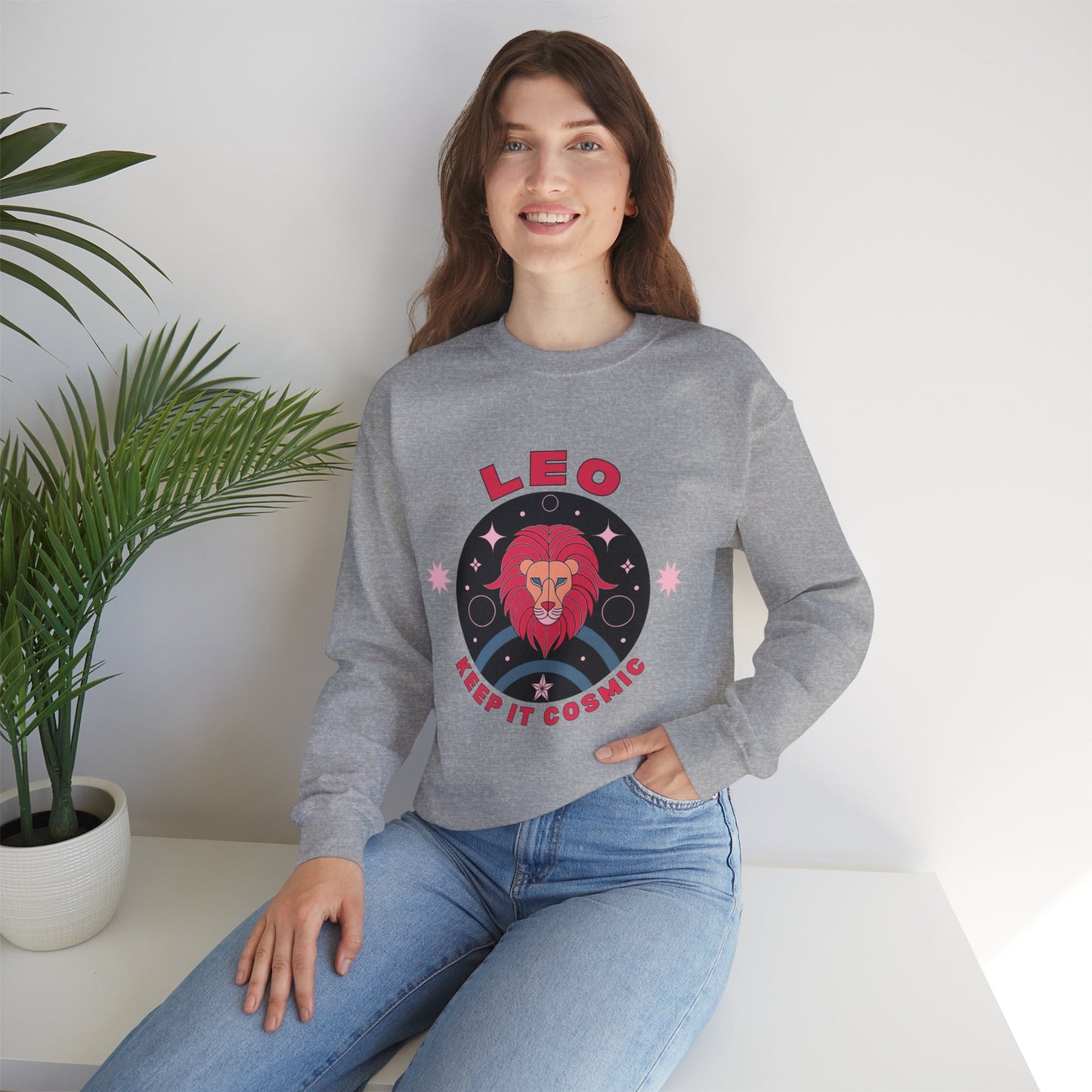 Keep It Cosmic - Retro Star Sign Astro Sweatshirt | Leo
