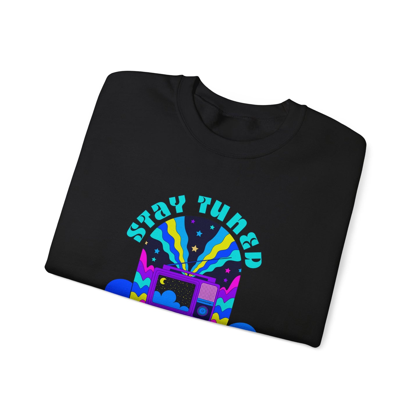 Stay Tuned Cosmic Retro Sweatshirt - Dayglow Celestial Crewneck