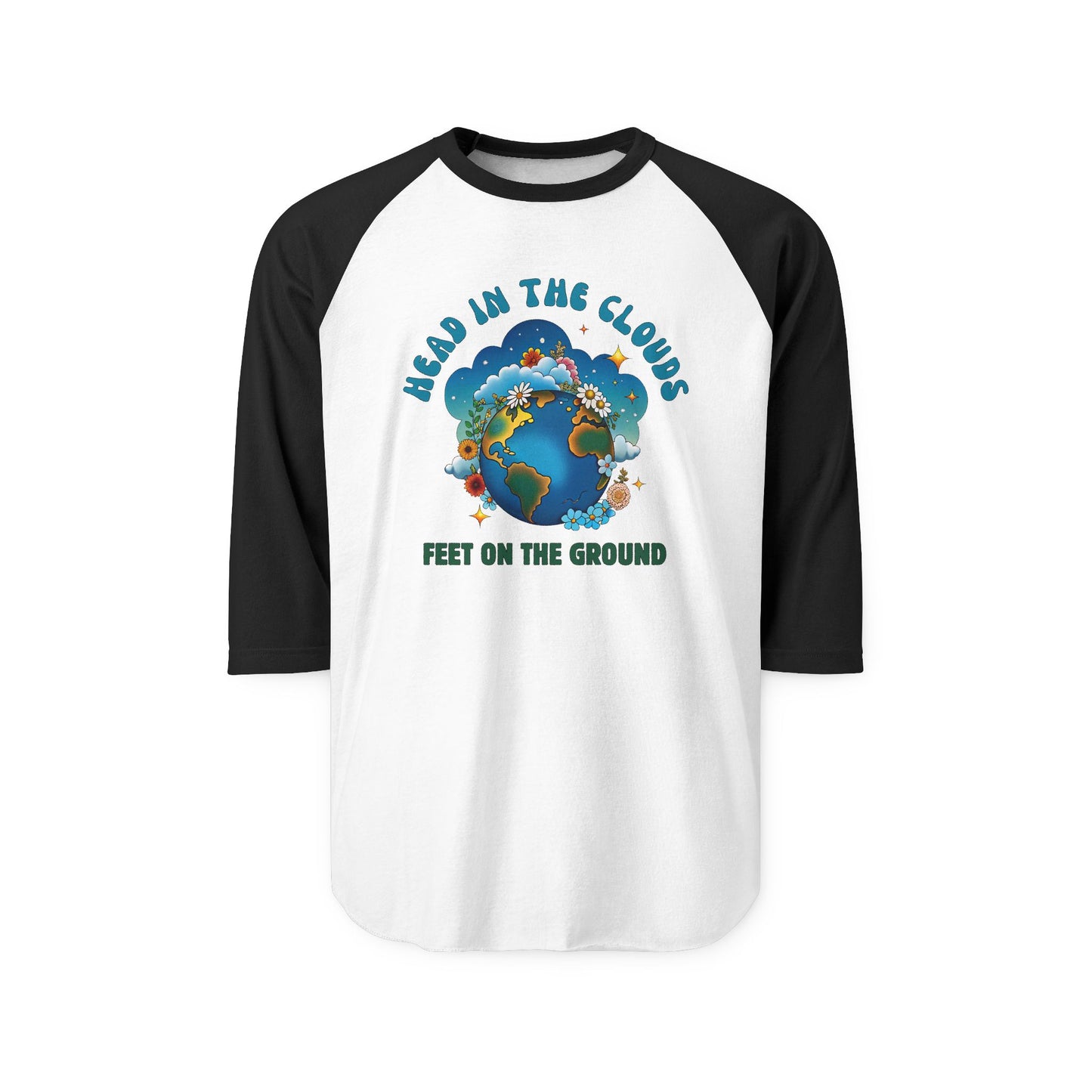 Grounded Dreamer Raglan Jersey - Cosmic Retro Baseball Shirt
