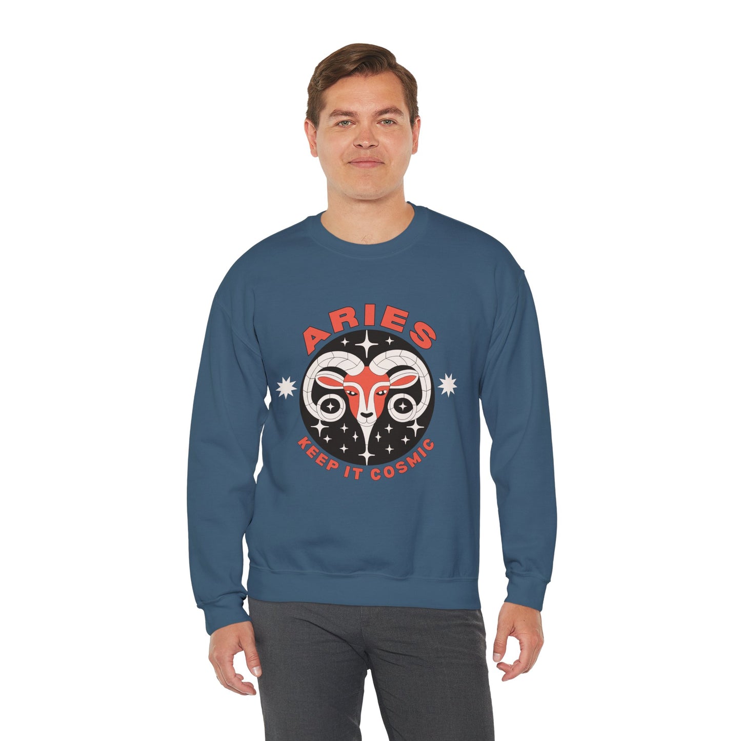 Keep It Cosmic - Retro Star Sign Astro Sweatshirt | Aries