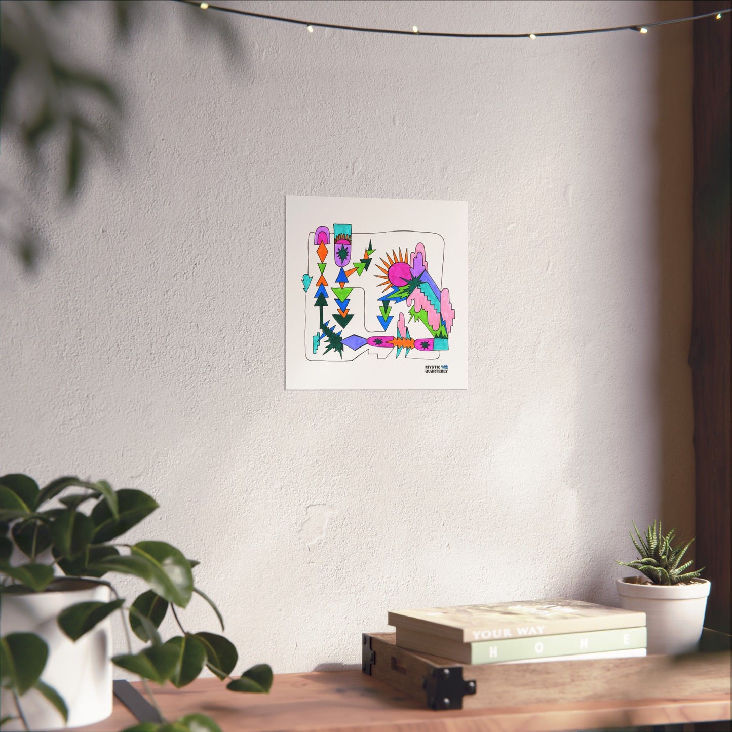 Solar Circuits Abstract Maximalist Art Print