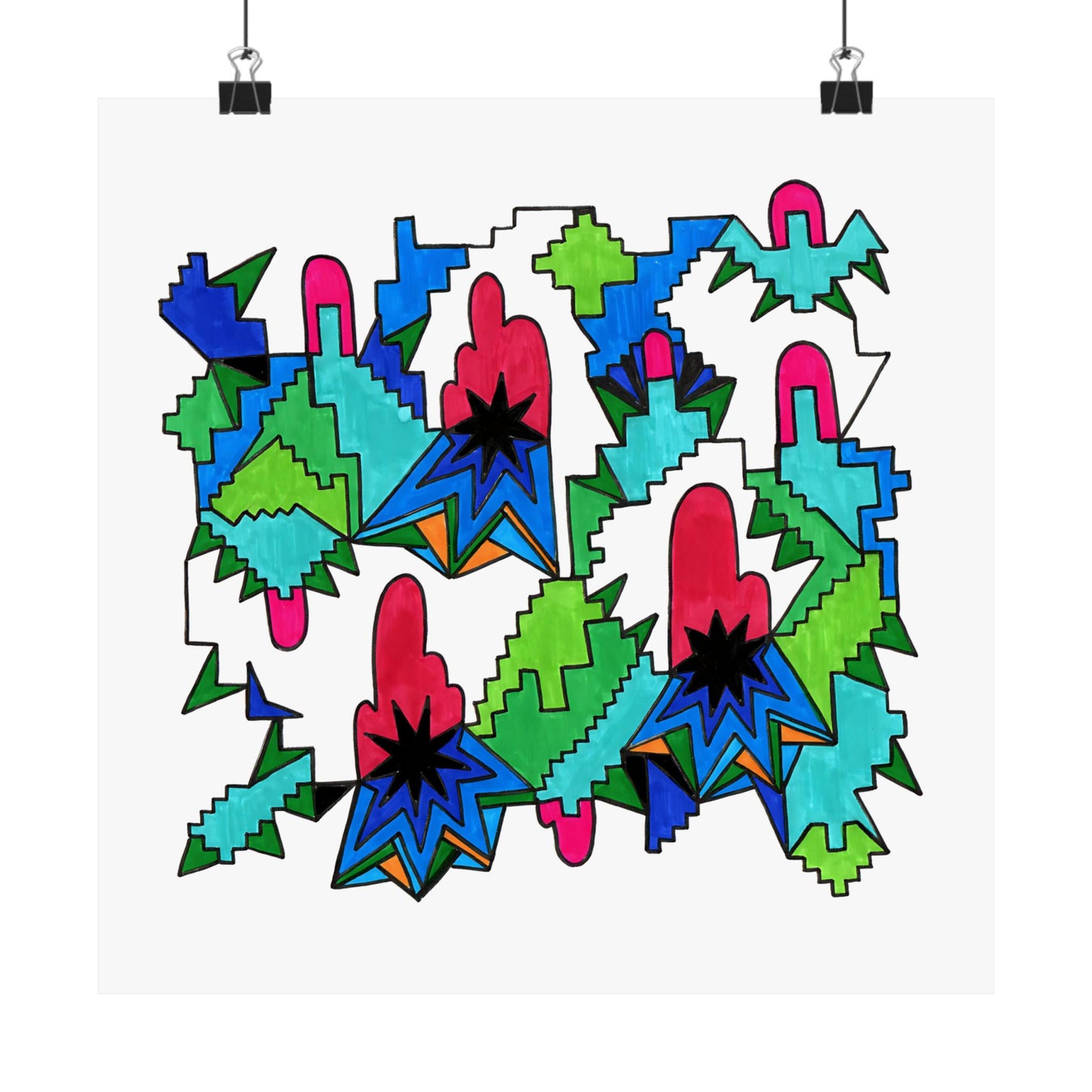 Pattern Play Abstract Geometric Art Print