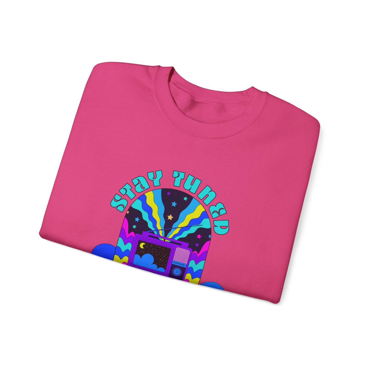Stay Tuned Cosmic Retro Sweatshirt - Dayglow Celestial Crewneck