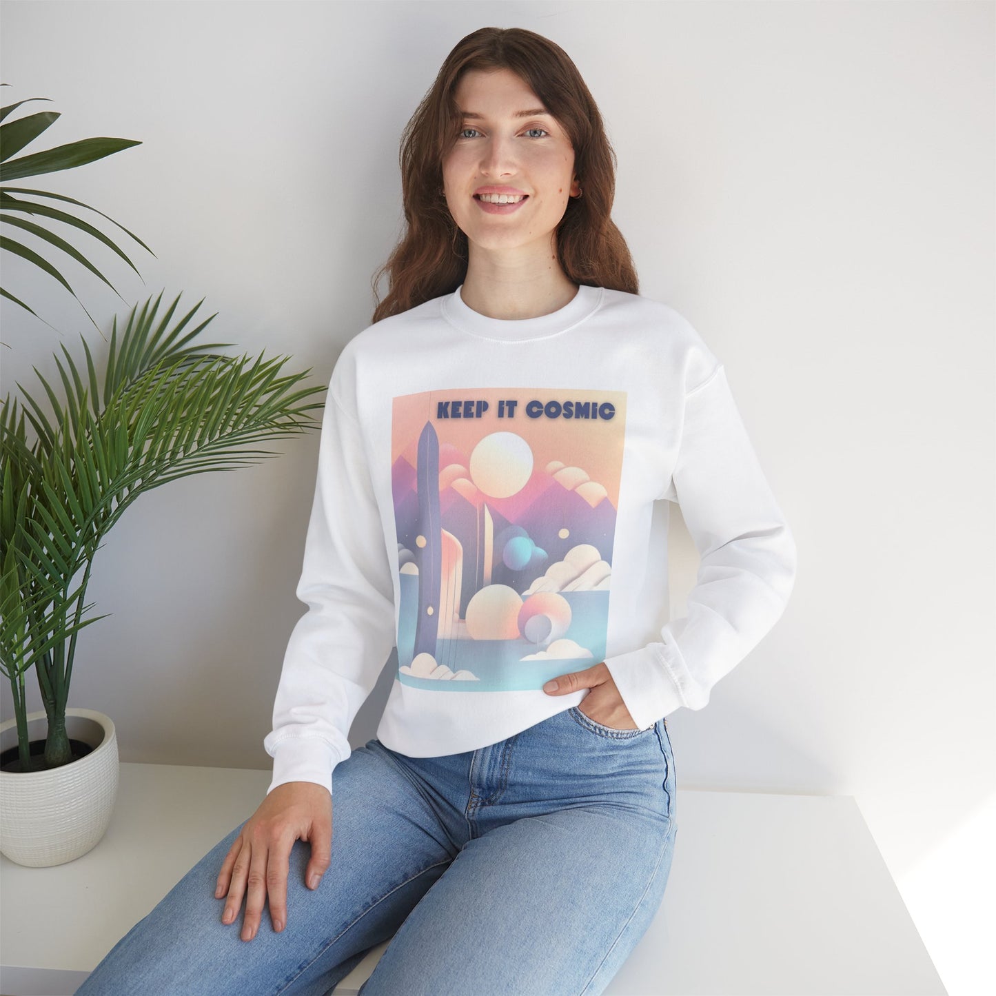 Pastel Cosmos Celestial Aesthetic Sweatshirt – Keep It Cosmic Crewneck
