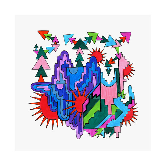 Many Suns Abstract Geometric Art Print