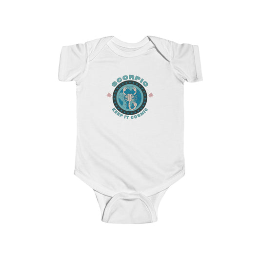 Scorpio Baby Onesie | Keep it Cosmic Zodiac Cotton Bodysuit for Babies 0-24M