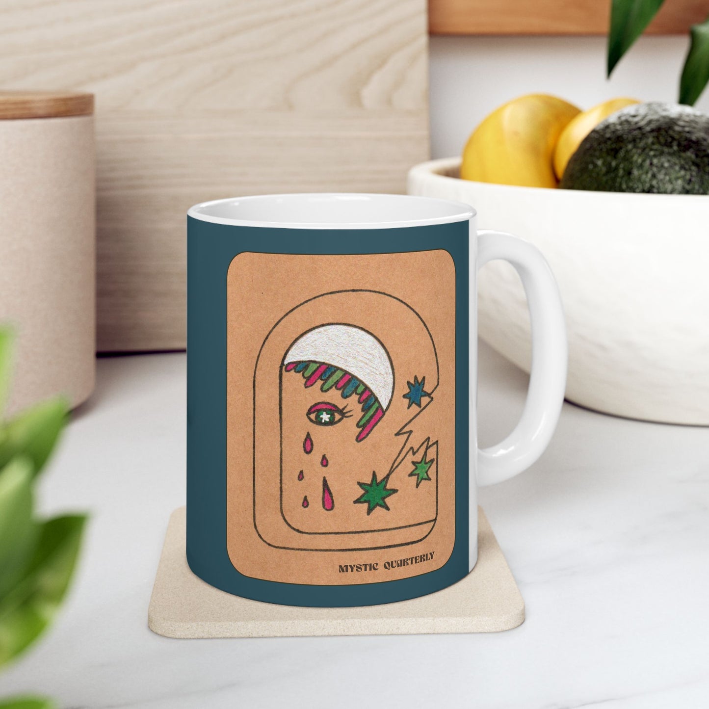Dark Moon Mode “Can’t talk. I’m processing.” | Cosmic Art Ceramic Mug (11oz / 15oz)
