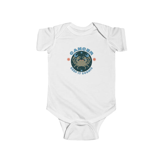 Cancer Baby Onesie | Keep it Cosmic Zodiac Cotton Bodysuit for Babies 0-24M