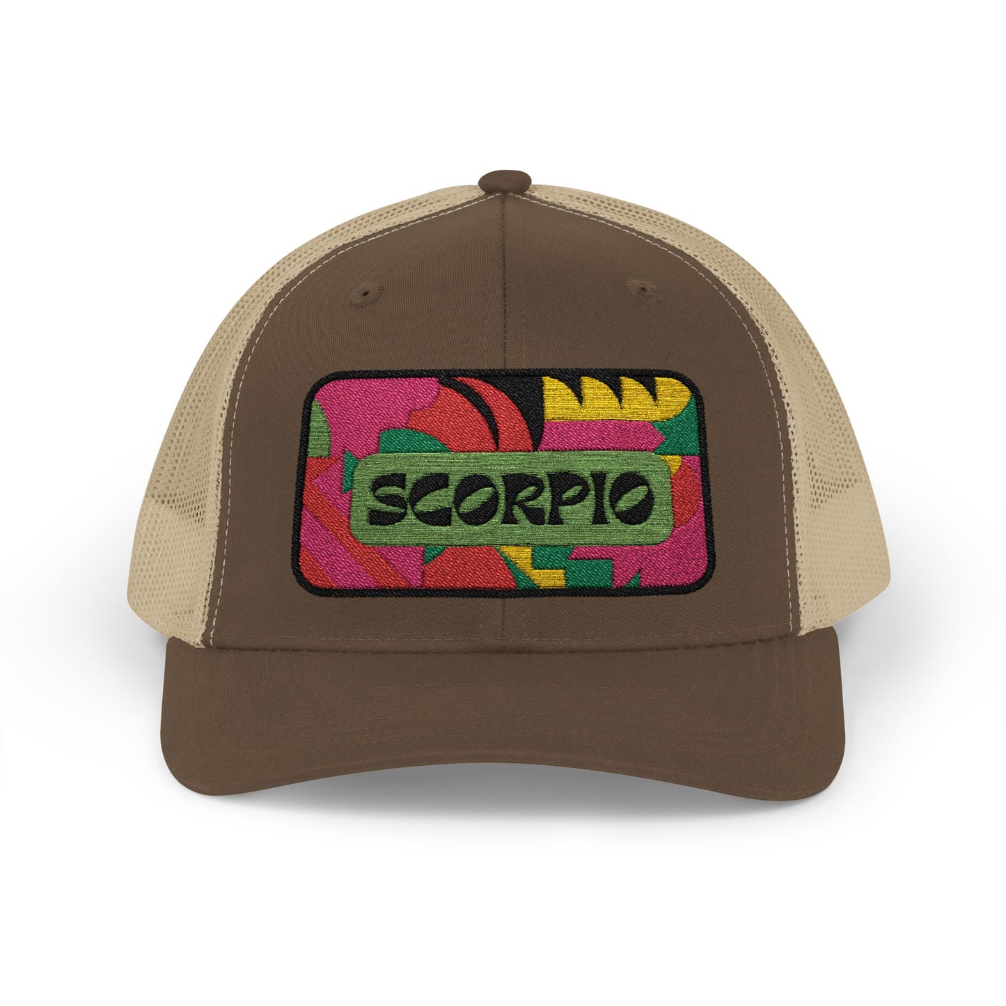Scorpio Trucker Hat - Retro Astrology Snapback Cap - Embroidered Horoscope Hat