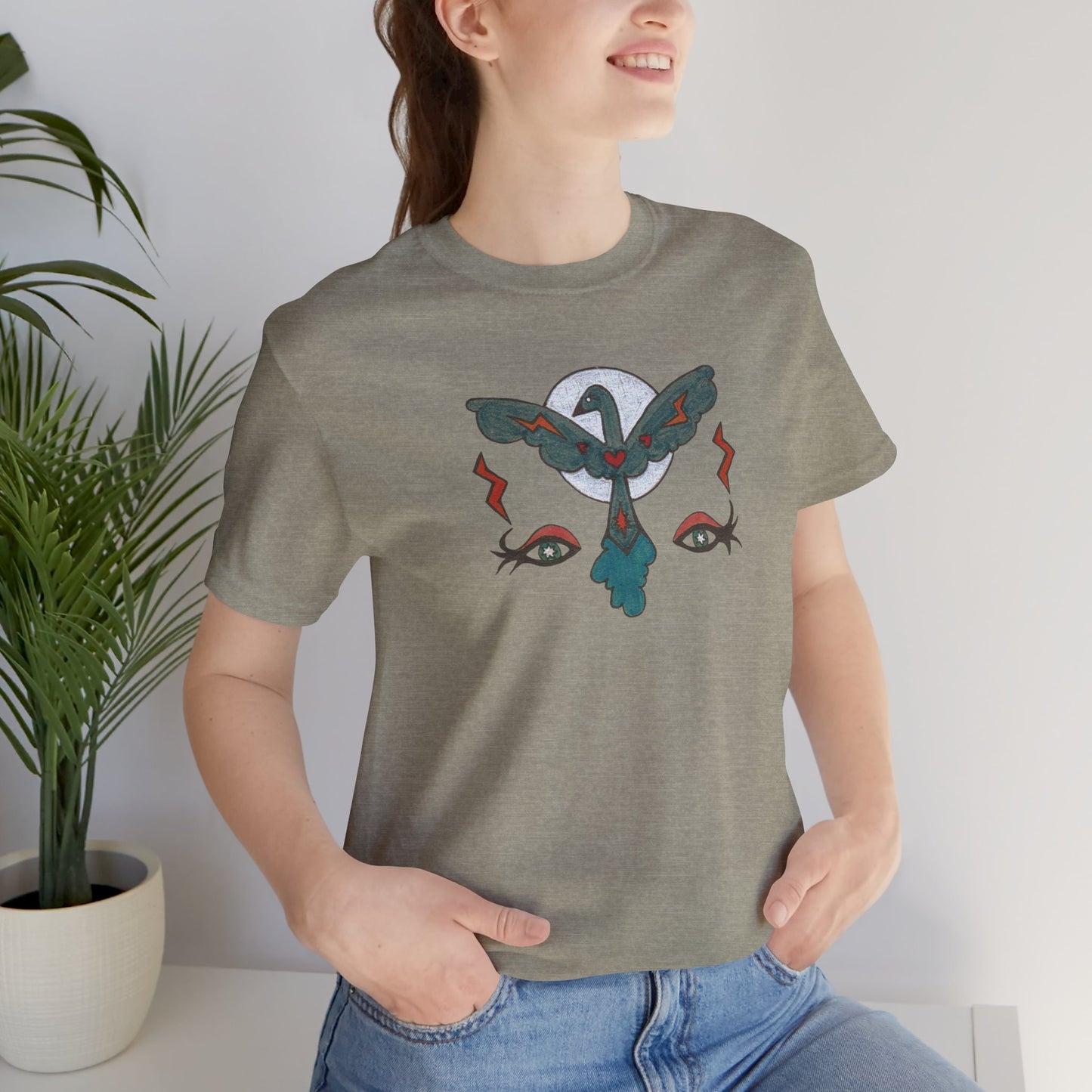Feel to See Moon T-Shirt Tee | Esoteric Eyes Cosmic Art Tee (Unisex)