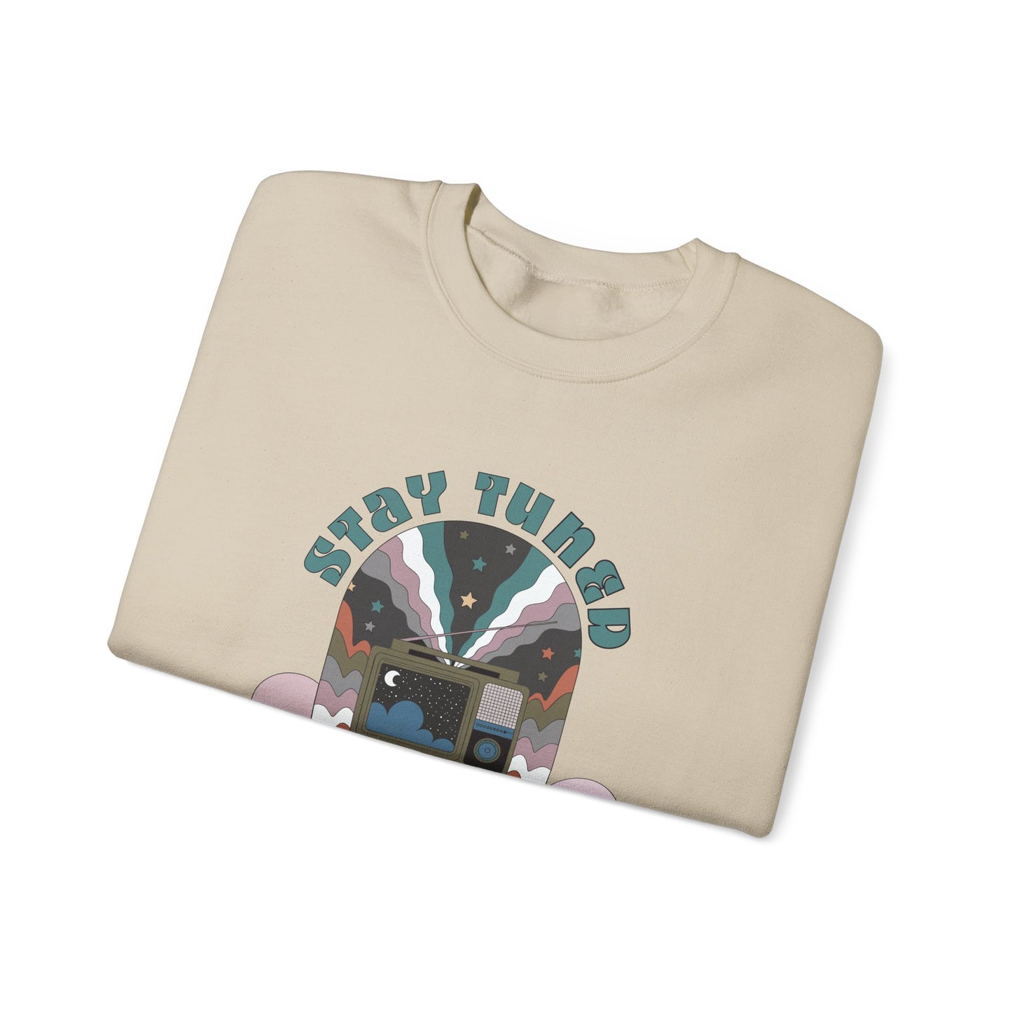 Stay Tuned Cosmic Retro Sweatshirt - Earthglow Celestial Crewneck