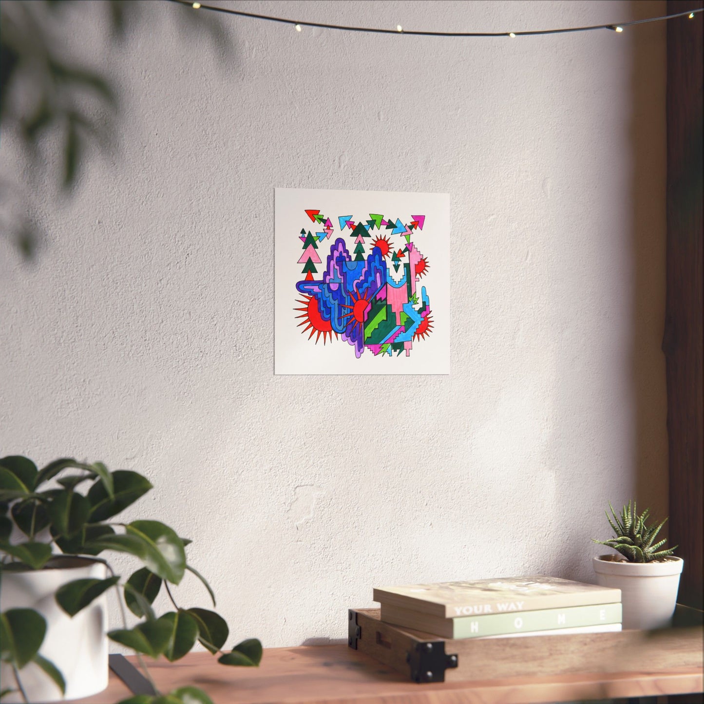 Many Suns Abstract Geometric Art Print