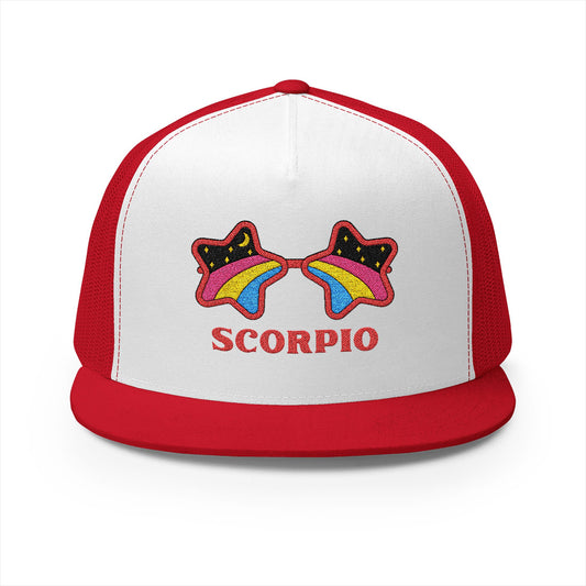 Retro Zodiac Sign Trucker Hat — Scorpio