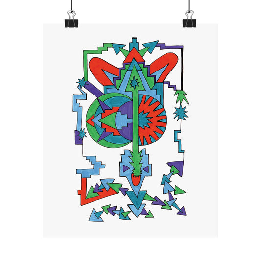 Arrow Light Geometric Abstract Art Print