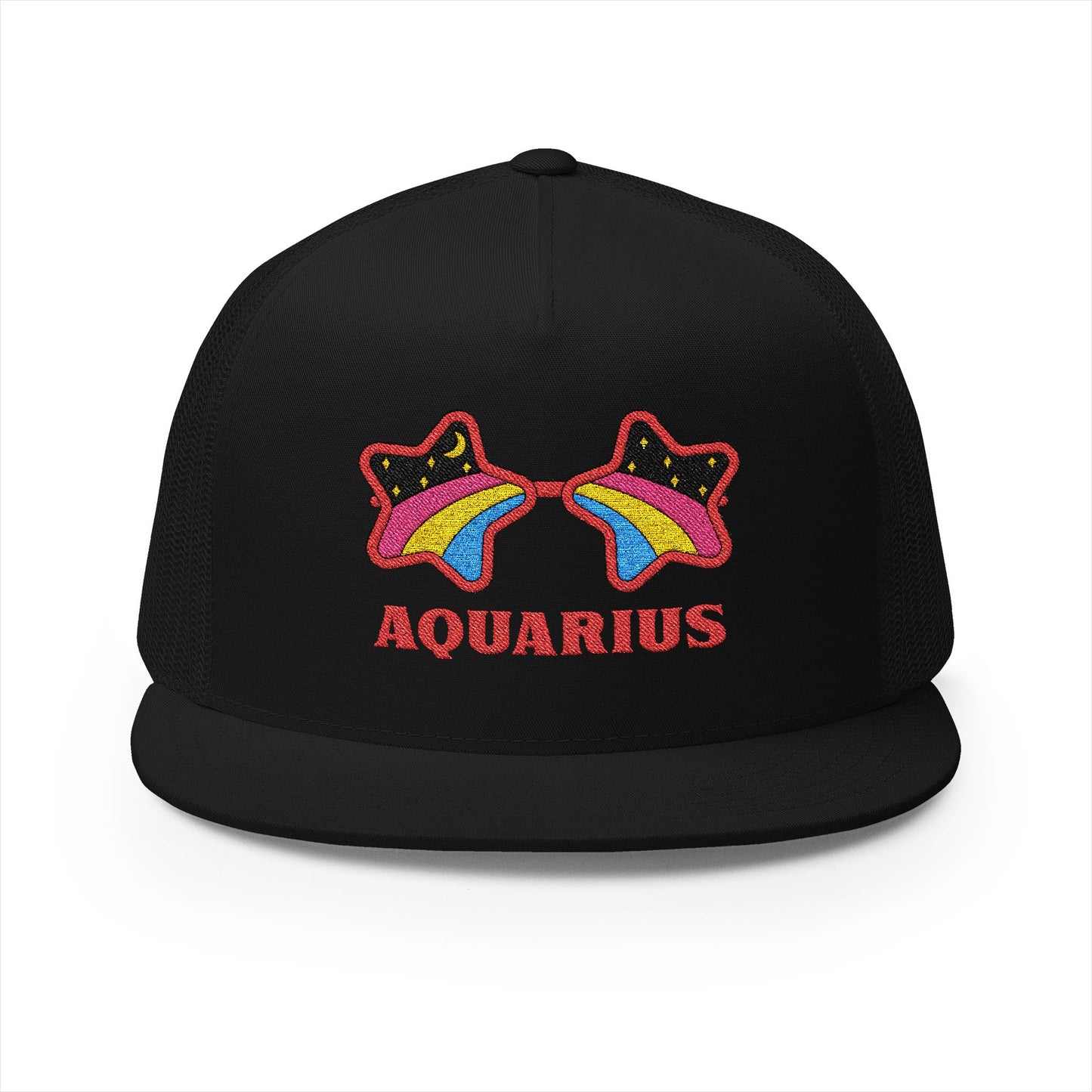 Retro Zodiac Sign Trucker Hat — Aquarius