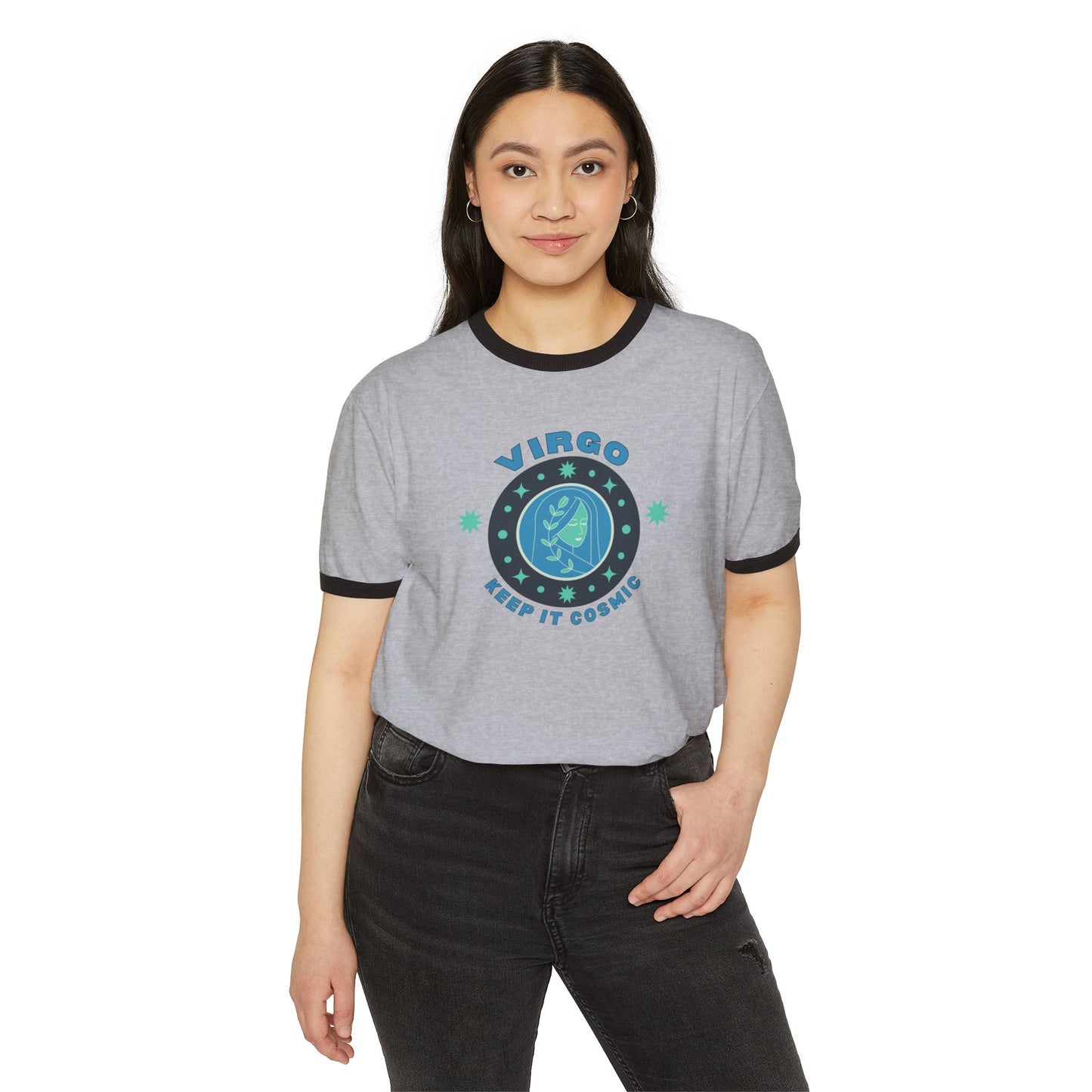 Keep it Cosmic Astrology Retro Ringer Tee — Virgo Zodiac T-Shirt