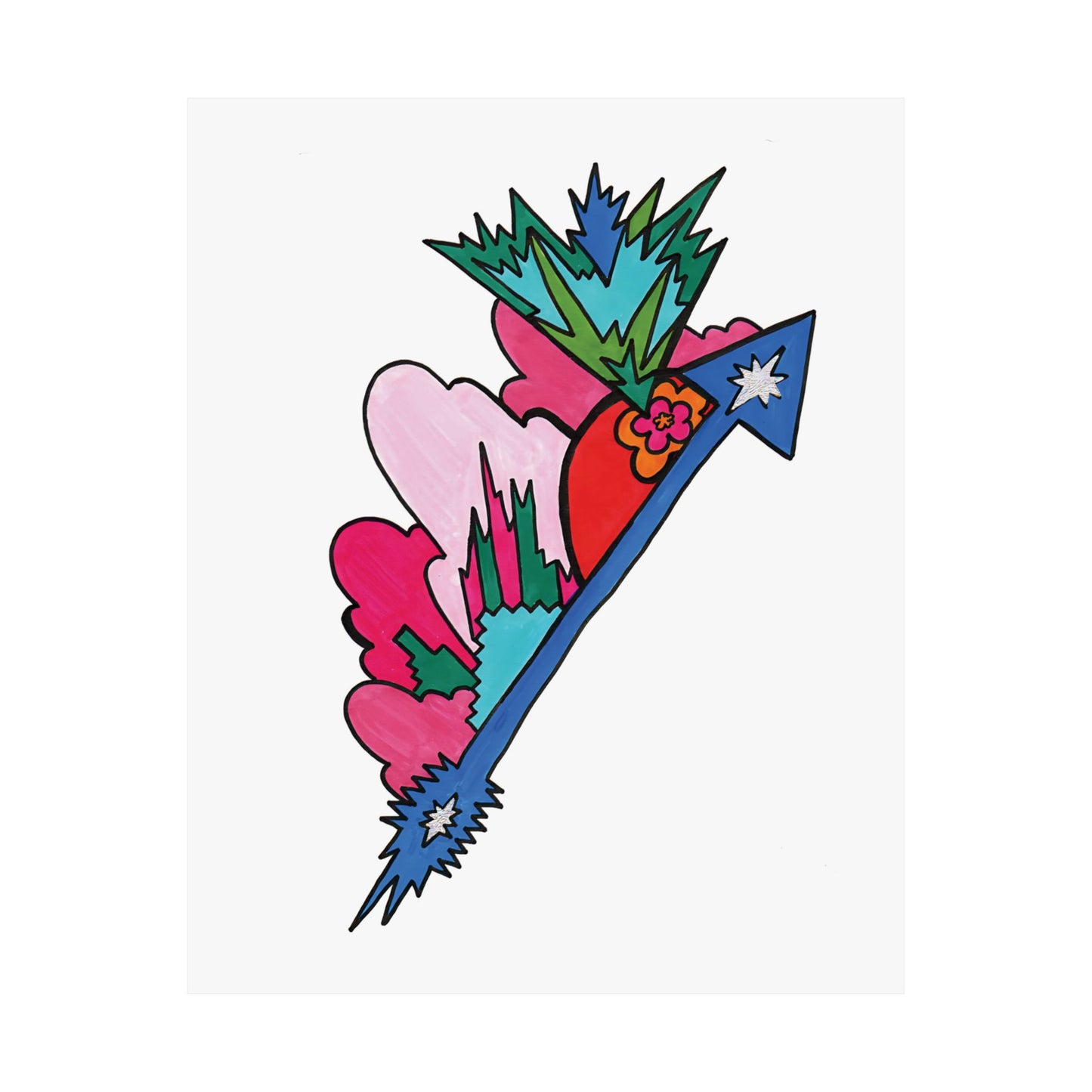 Blossom Arrow Abstract Art Print