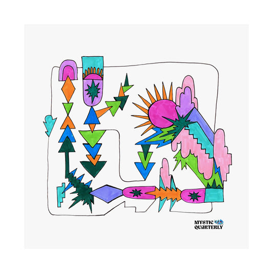 Solar Circuits Abstract Maximalist Art Print