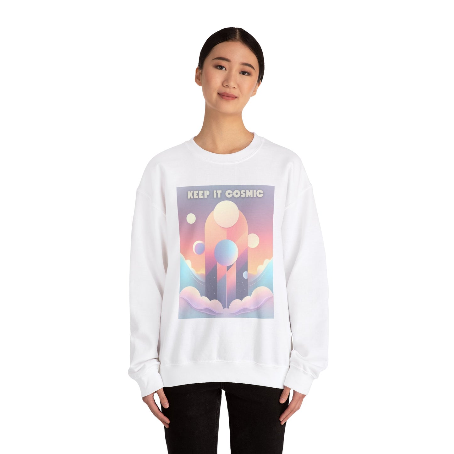 Pastel Cosmos Sweatshirt – Keep It Cosmic Celestial Aesthetic Crewneck