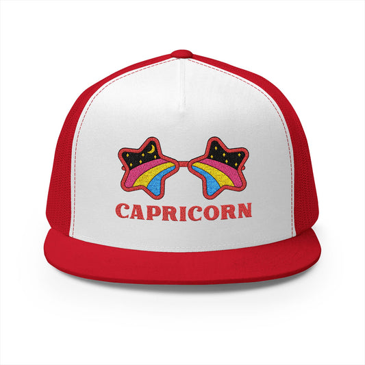 Retro Zodiac Sign Trucker Hat — Capricorn