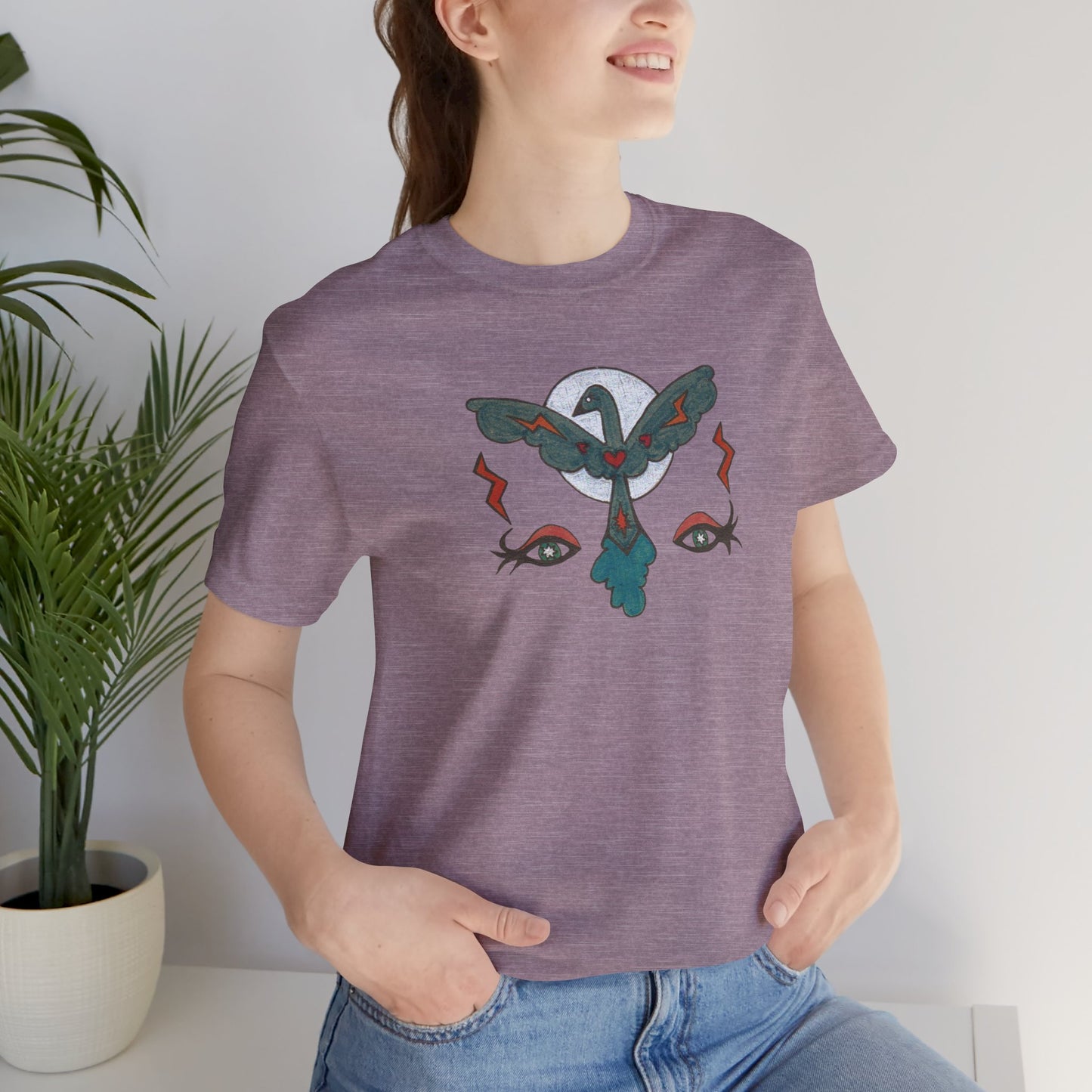 Feel to See Moon T-Shirt Tee | Esoteric Eyes Cosmic Art Tee (Unisex)