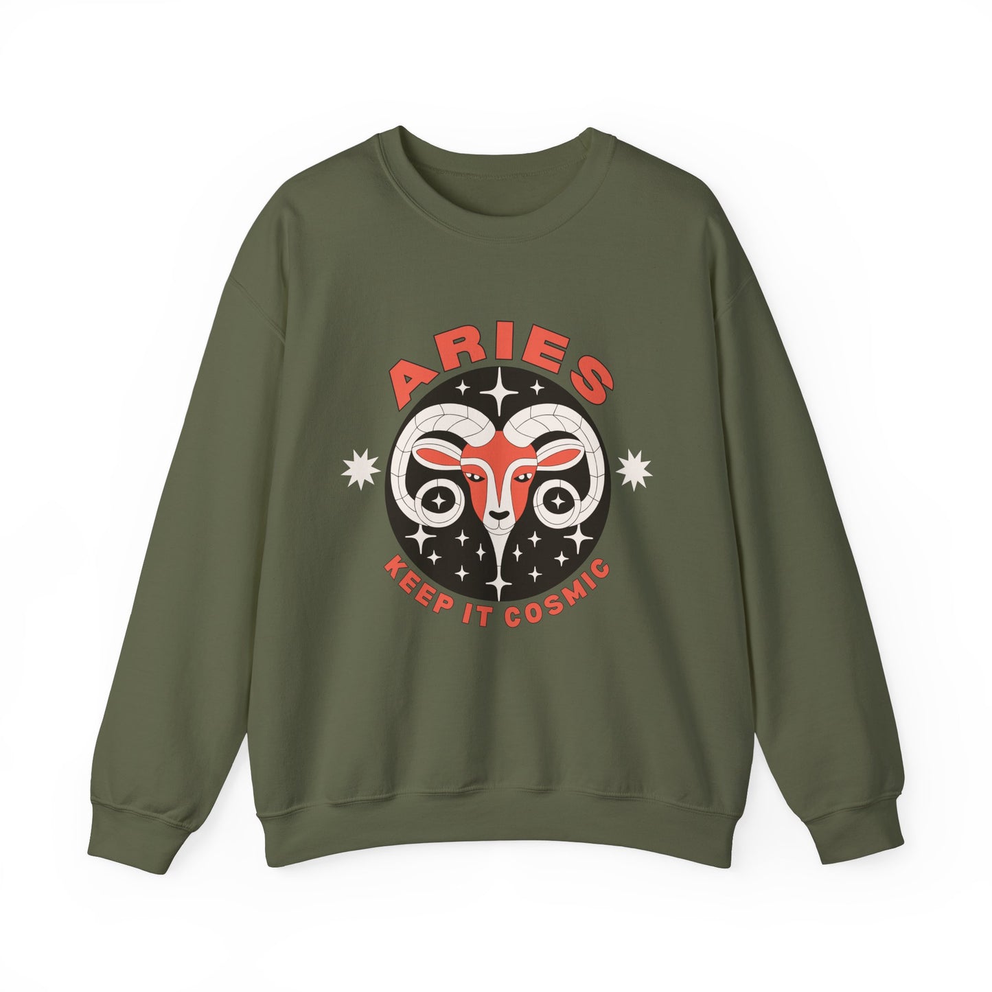 Keep It Cosmic - Retro Star Sign Astro Sweatshirt | Aries