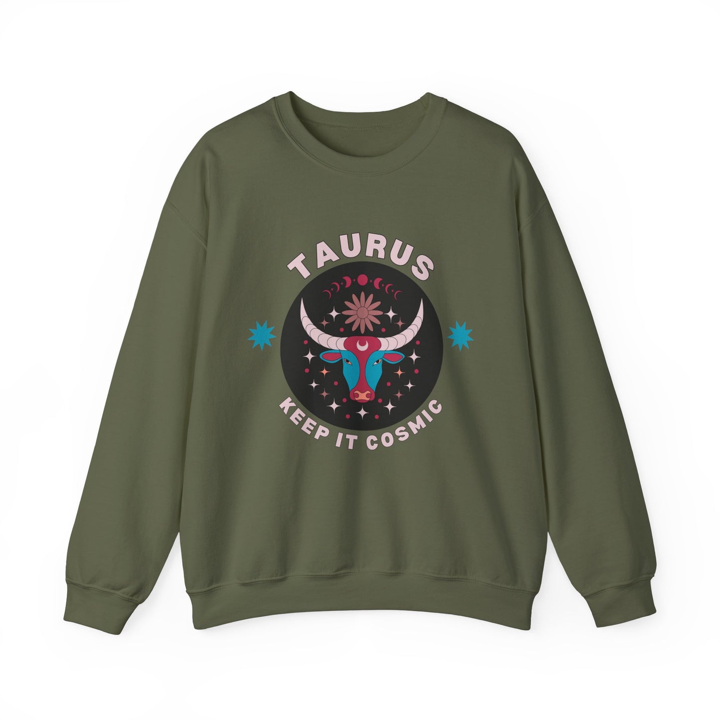 Keep It Cosmic - Retro Star Sign Astro Sweatshirt | Taurus